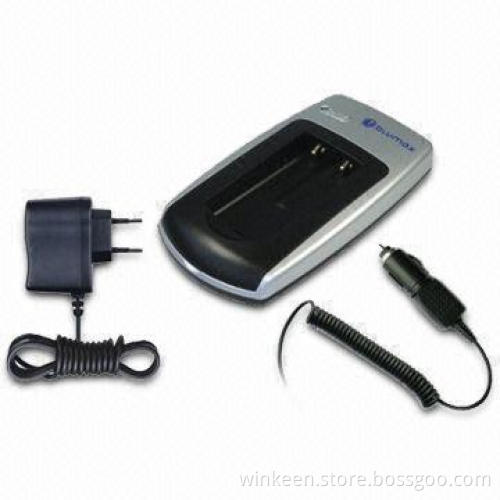 Slim Camera Battery Charger with 3-in-1 Charger Kit Design, Suitable for JVC